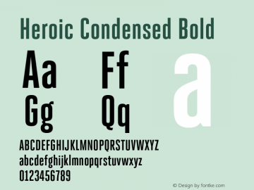 HeroicCondensed-Bold Version 1.000图片样张