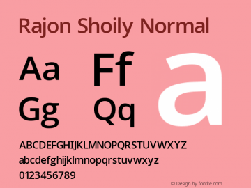 Rajon Shoily Rajon Shoily Font Sample