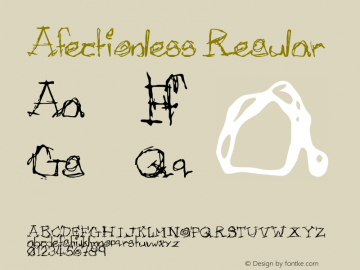 Afectionless Regular Beta Font Sample