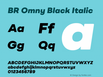 BROmny-BlackItalic Version 1.001;hotconv 1.0.109;makeotfexe 2.5.65596 Font Sample