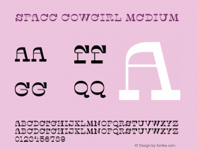 Space Cowgirl Medium Version 1.000 Font Sample