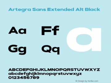 Artegra Sans Extended Alt Black Version 1.00;com.myfonts.easy.artegra.artegra-sans.alt-extend-black.wfkit2.version.4Kqq Font Sample