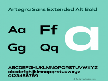 Artegra Sans Extended Alt Bold Version 1.00;com.myfonts.easy.artegra.artegra-sans.alt-extend-bold.wfkit2.version.4Kr6 Font Sample