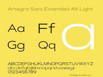 Artegra Sans Extended Alt Light Version 1.00;com.myfonts.easy.artegra.artegra-sans.alt-extend-light.wfkit2.version.4Kro Font Sample