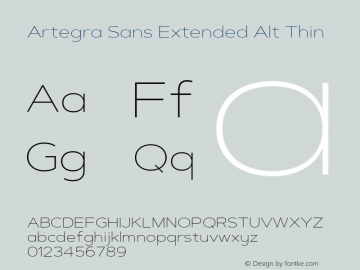 Artegra Sans Extended Alt Thin Version 1.00;com.myfonts.easy.artegra.artegra-sans.alt-extend-thin.wfkit2.version.4Kor Font Sample