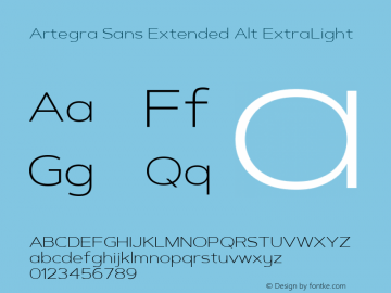Artegra Sans Extended Alt ExtLt Version 1.00;com.myfonts.easy.artegra.artegra-sans.alt-extend-extralight.wfkit2.version.4Krc图片样张