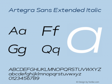 Artegra Sans Extended Italic Version 1.00;com.myfonts.easy.artegra.artegra-sans.extend-regular-italic.wfkit2.version.4KrJ图片样张