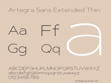 Artegra Sans Extended Thin Version 1.00;com.myfonts.easy.artegra.artegra-sans.extend-thin.wfkit2.version.4Kon图片样张