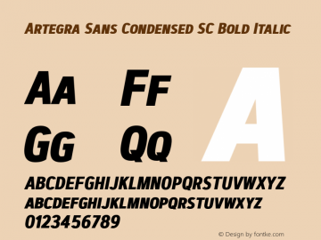 Artegra Sans Condensed SC Bd It Version 1.00;com.myfonts.easy.artegra.artegra-sans.sc-cond-bold-italic.wfkit2.version.4KmU图片样张