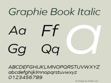 Graphie Book Italic Version 1.000图片样张