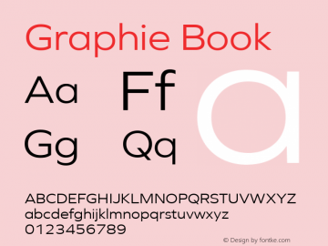 Graphie Book Version 1.000 Font Sample