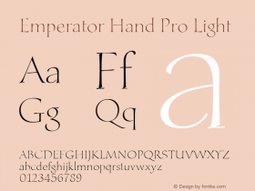 Emperator Hand Pro Light Version 1.000;hotconv 1.0.109;makeotfexe 2.5.65596图片样张