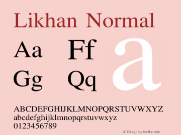 Likhan Normal Version 0.6图片样张