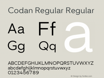 Codan Regular Regular 1.100 Font Sample