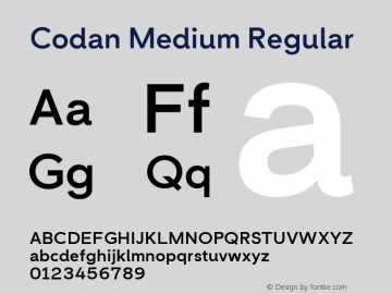 Codan Medium Regular 1.100 Font Sample