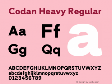 Codan Heavy Regular 1.100 Font Sample