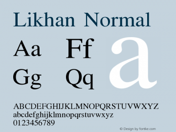 Likhan Normal Version 0.6图片样张