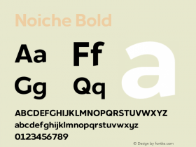 Noiche Bold Version 1.00;July 24, 2020;FontCreator 13.0.0.2670 64-bit Font Sample