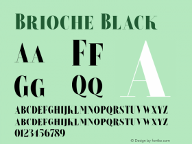 Brioche Black Version 1.000 Font Sample