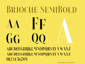 Brioche SemiBold Version 1.000 Font Sample