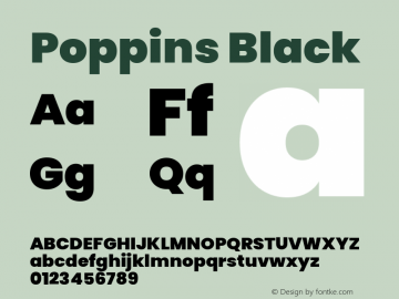 Poppins Black Version 3.200;PS 1.000;hotconv 16.6.54;makeotf.lib2.5.65590 Font Sample