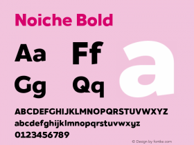 Noiche Black Version 1.00;July 24, 2020;FontCreator 13.0.0.2670 64-bit Font Sample