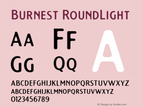 Burnest RoundLight Version 1.000;hotconv 1.0.109;makeotfexe 2.5.65596图片样张