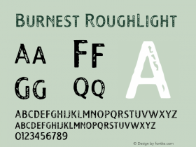 Burnest RoughLight Version 1.000;hotconv 1.0.109;makeotfexe 2.5.65596图片样张