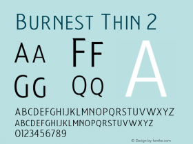 Burnest Thin 2 Version 1.000;hotconv 1.0.109;makeotfexe 2.5.65596图片样张