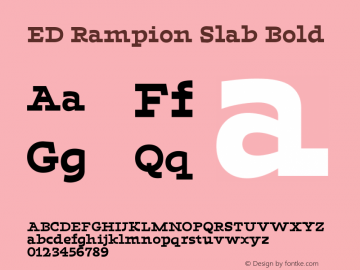 ED Rampion Slab Bold Version 1.000; wf-rip Font Sample