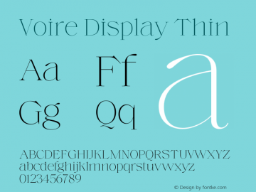 Voire Display Thin Version 1.000;hotconv 1.0.109;makeotfexe 2.5.65596图片样张
