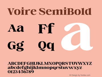 Voire SemiBold Version 1.000;hotconv 1.0.109;makeotfexe 2.5.65596图片样张