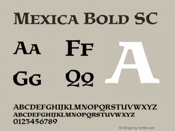 Mexica-BoldSC Version 1.000 | w-rip DC20190520图片样张