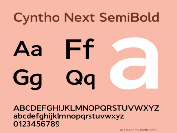 CynthoNext-SemiBold Version 1.000 | wf-rip DC20190425图片样张