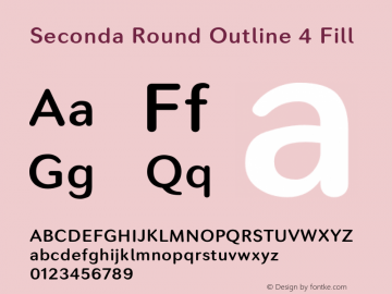 SecondaRound-Outline4Fill Version 1.12          UltraPrecision Font Font Sample