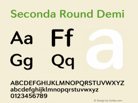 SecondaRound-Demi Version 1.12          UltraPrecision Font Font Sample