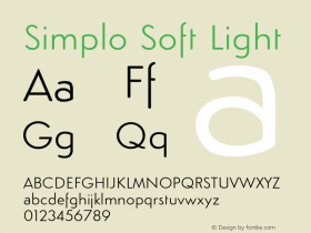 SimploSoft-Light Version 1.07          UltraPrecision Font图片样张