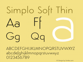 SimploSoft-Thin Version 1.07          UltraPrecision Font Font Sample