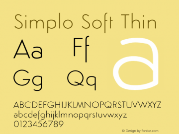 SimploSoft-Thin Version 1.07          UltraPrecision Font图片样张