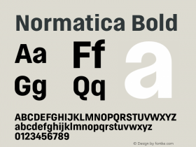 Normatica-Bold Version 1.000 | wf-rip DC20161220 Font Sample