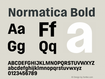 Normatica-Bold Version 1.000 | wf-rip DC20161220图片样张