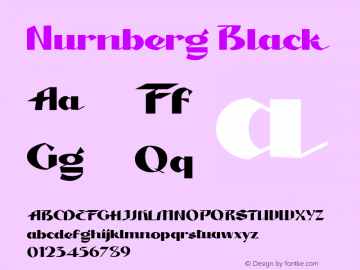 Nurnberg-Black Version 1.000 | wf-rip DC20190605 Font Sample