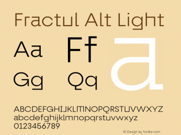 FractulAlt-Light Version 1.000 | wf-rip DC20190520 Font Sample