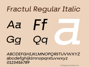 Fractul-Italic Version 1.000 | wf-rip DC20190520图片样张
