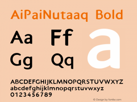 AiPaiNutaaq Bold Version 1.1; 2003; final Font Sample
