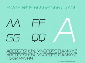 StateWideRough-LightItalic Version 1.009 | wf-rip DC20180725图片样张