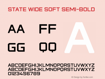 StateWideSoft-Semi-Bold Version 1.010 | wf-rip DC20180725图片样张