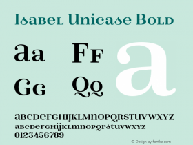 IsabelUnicase-Bold Version 1.000 | w-rip DC20161210 Font Sample