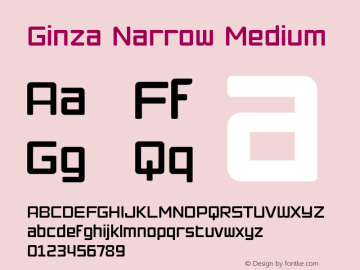 Ginza-NarrowMedium Version 001.000图片样张