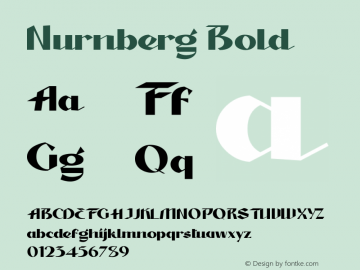 Nurnberg Bold Version 1.000 | wf-rip DC20190525 Font Sample